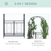 Outsunny 7.5FT Garden Arch Trellis with Foldeable Planter Boxes for Climbing Vines, Outdoor Wooden Garden Arbor for Ceremony Party Weddings, Natural