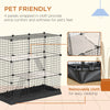 PawHut 31 Panels Pet Playpen with Water-resistant Cloth, Small Animal Playpen, Portable Metal Wire Yard for Ferrets, Chinchillas, Squirrels, with Doors, Ramps, Covered with Soft Fabric