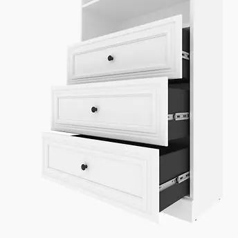 Bestar Audrea 36" Organize It Storage Unit with 3 Drawers in White