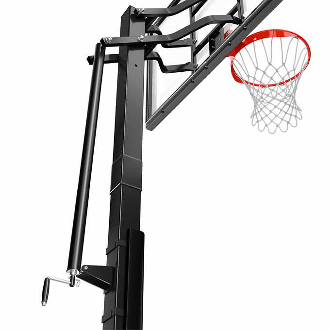 Spalding 60" Glass Screw Jack In-Ground Basketball Hoop