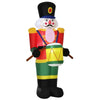 HOMCOM 8 ft. Christmas Inflatable Toy Solider Playing Drums, Outdoor Blow-Up Holiday Yard Decoration with LED Lights Display