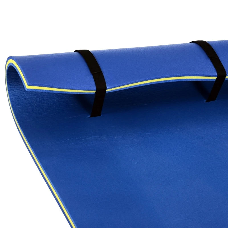 HOMCOM Roll-Up Pool Float Pad for Lakes, Oceans& Pools, Water Mat for Playing, Relaxing & Recreation - Blue