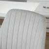Vinsetto Mid-Back Swivel Office Velvet Fabric Scallop Shape Computer Desk Chair, Blue