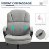 Vinsetto Massage Office Chair with 2 Vibration Motor Points, USB Power, Height Adjustable Executive Computer Chair, Comfy Desk Chair, Gray