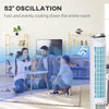 HOMCOM 42" Oscillating Evaporative Air Cooler for Home Office with Timer, 3-In-1 Ice Cooling Tower Fan Humidifier with 3 Modes, 3 Speeds, LED Display and Remote Control