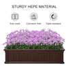 Outsunny 4' x 4' x 1' Garden Raised Bed w/ Strong Material, Planter Box for Vegetables, Flower, Great for Lawn, Yard - Brown