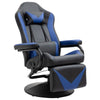 HOMCOM Gaming Recliner, Racing Style Video Gaming Chair with Adjustable Backrest and Footrest, High Back 360 Degree Swivel Computer Chair with Lumbar Support and Headrest, Blue