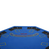 Soozier 47" 8 Player Folding Octagon Poker Table Blackjack Poker Game with Cup Holders - Blue