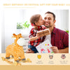 Qaba Kids Ride-On Rocking Horse Toy Rabbit Style Rocker with Fun Music & Soft Plush Fabric for Children 18-36 Months