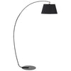 HOMCOM Arched Floor Lamp, Modern Standing Lamp with Foot Switch & Metal Base, Corner Reading Lamps Tall Pole Light for Office Bedroom Living Room, Black