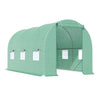 Outsunny 26.2' x 9.8' x 6.6' Outdoor Walk-In Tunnel Greenhouse with Roll-up Windows & Zippered Door, Steel Frame, & PE Cover