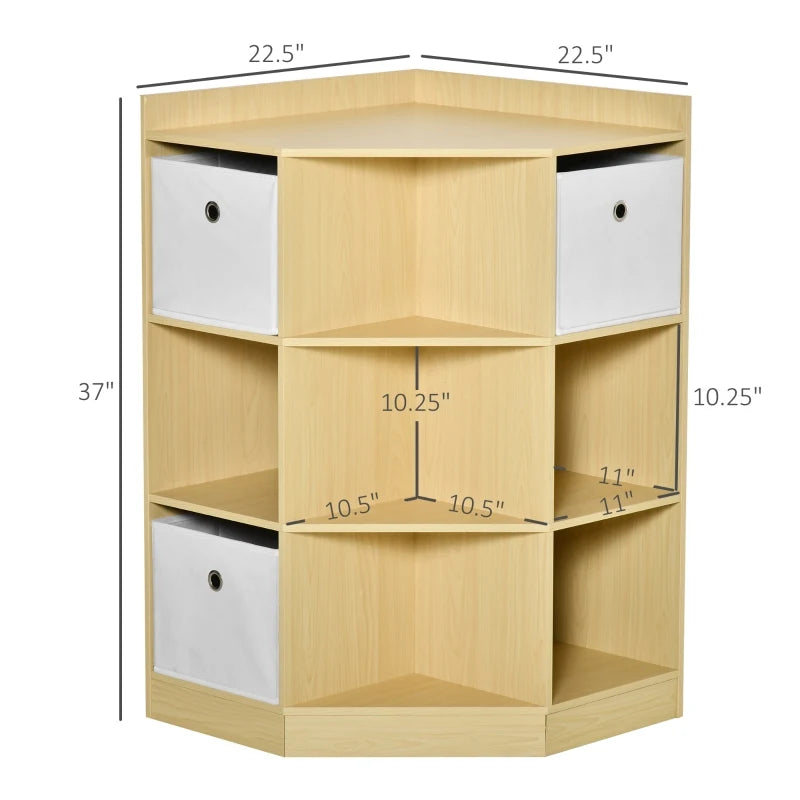 HOMCOM Wooden Kids Cabinet Storage Organizer Dresser Children Bookcase
