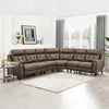 Malibu 4-piece Leather Power Reclining Sectional with Power Headrests