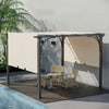 Outsunny 10' x 12' Outdoor Retractable Pergola, Patio Gazebo Canopy Adjustable Sun Shade Shelter for Backyard, Garden Activities, Beige