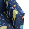 Qaba Kids Fold-Out Couch/Chair Lounger with Space-Themed Washable Fabric & Removable Cushion for 3-6 Years Old, Blue
