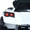 ShopEZ USA Kids Ride-on Four Wheeler ATV Car with Real Working Headlights, Music/Radio Player & Smooth Suspension - White