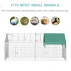 PawHut 87" x 41" Outdoor Metal Pet Enclosure Small Animal Playpen, Green