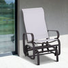 Outsunny Gliding Lounge Rocker for Indoor/Outdoor Use w/ Water-Resistant Material - Brown