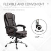 HOMCOM Executive Office Chair, High Back Reclining Computer Chair with Footrest and Armrest, Coffee