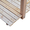 Outsunny 7.5' Fir Wood Garden Bridge Arc Walkway with Side Railings, Perfect for Backyards, Gardens, & Streams, Carbonized