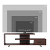 HOMCOM Modern TV Stand for TVs up to 45", TV Cabinet with Storage Shelf and Drawer, Entertainment Center for Living Room Bedroom, Walnut