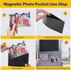 YixangDD 50 Pcs Magnetic picture frames for refrigerator 4x6Inch-Magnetic photo frames,Black