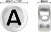 Kurtzy Silver Acrylic Round Alphabet Beads (1000 Pack) - A-Z Letter Beads 1/4 inch (6mm) - Beads for Jewelry Making, Bracelets, Necklaces, Key Chains, Beading, DIY, Art & Crafts & Homemade Gifts