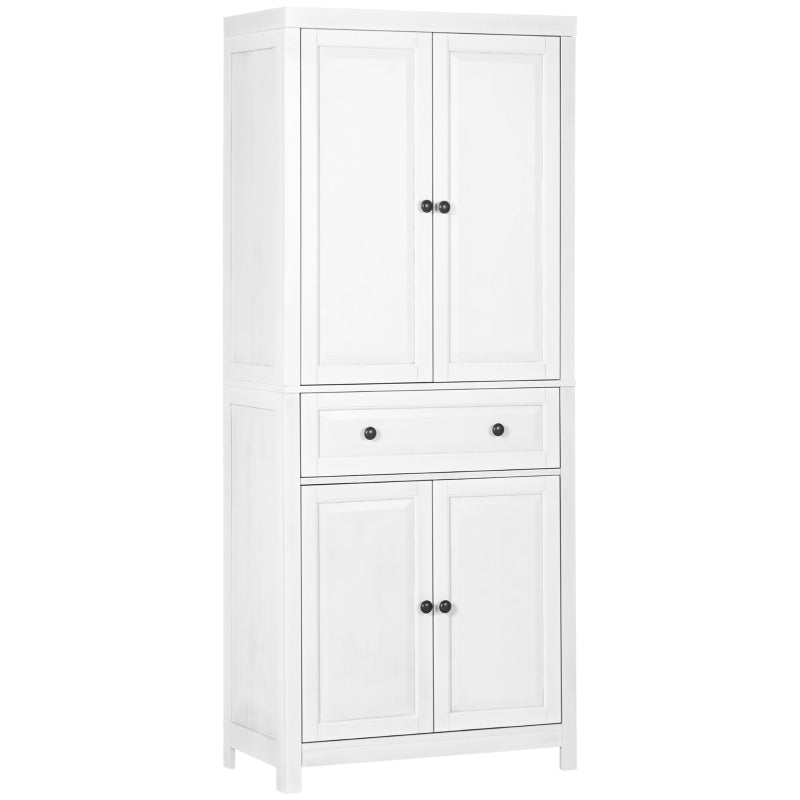 HOMCOM 72.5" Pinewood Large Kitchen Pantry Storage Cabinet, Freestanding Cabinets with Doors and Shelves, Dining Room-2