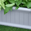 Outsunny 4' x 4' x 1' Raised Garden Bed w/ Strong Material, Planter Box for Vegetables, Flower, Great for Lawn, Yard - Grey