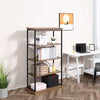 HOMCOM 2-Tier Industrial Style Shelf with a Robust Multi-Functional Design, Brown