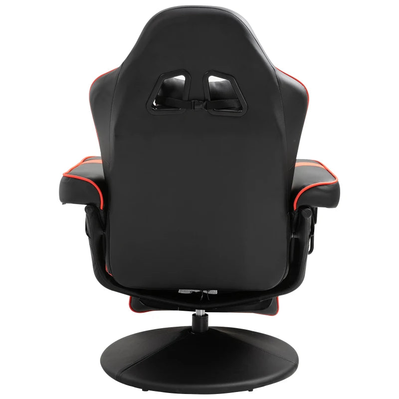 Open Box Vinsetto Home Comfortable Office Video Game Sofa Swivel Chair with a Strong Ergonomic Design & Quality Material - Black and Red