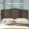 HOMCOM Bedroom Headboard  w/ Nail Head Trim for 58.25'' Bed, Beige