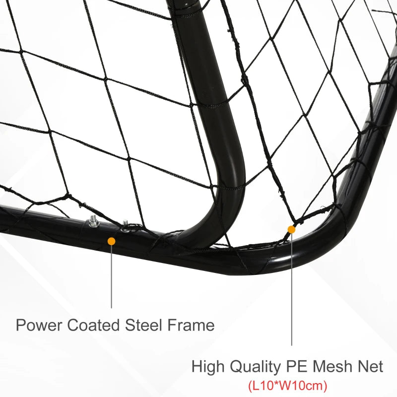 Soozier 6' x 6' Folding Lacrosse Goal, Backyard Lacrosse Net with Steel Frame, Soccer & Lacrosse Training Equipment for Kids, Youth, Adults