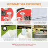 Outsunny 4-6 Person Inflatable Portable Hot Tub Outdoor Round Heated Spa with 130 Jets, Cover, Filter Cartridges, Grey