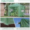 Outsunny 8' x 6' Portable Walk-in Greenhouse, Folding Pop-up, Outdoor Canopy Green House, Roll-Up Zipper Door & 2 Ventilating Side Windows for Growing Flowers, Herbs, Vegetables, Saplings, Green