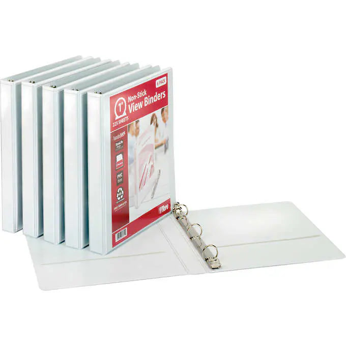 TOPS 1" R-Ring View Binder 6-count
