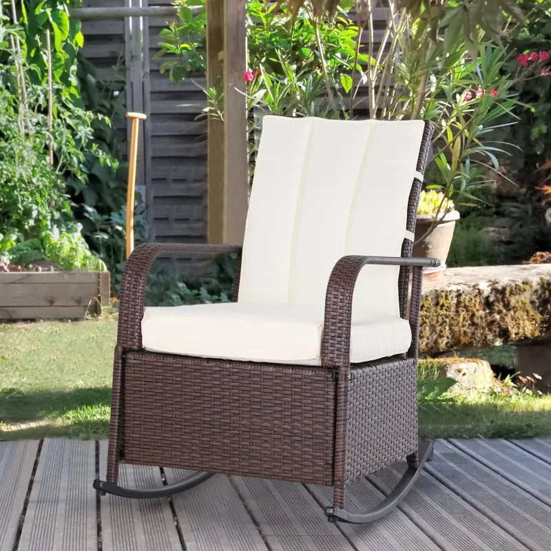 Patio wicker deals rocking chairs