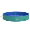 PawHut 12" x63" Collapsible PVC Pet Foldable Swimming Pool Dog Bathing Tub - Green / Blue