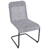 Outsunny Mesh Sling Mesh Fabric Bow Dining Chair Set of 2 - Grey