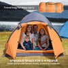 Outsunny 6-8 Person Screen House for Camping, Family Tents Shelter with Portable Carry Bag, Sun Shelter Dome Tent with 4 Zipped Mesh Doors,Stakes, Lamp Hook for Travel, Picnics, White and Blue