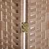 HOMCOM 6' Tall Wicker Weave 3 Panel Room Divider Wall Divider, Brown