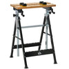 HOMCOM Work Bench Tool Stand with Adjustable Height and Angle, Carpenter Saw Table with 4 Clamps, Steel Frame, 220lbs Capacity