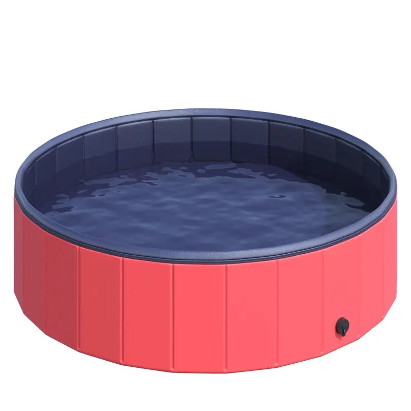 PawHut Foldable Dog Pool for Large Dogs with Fast and Easy Pack-Up, Portable PVC Pet Swimming Pool Dog Bath