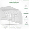 Outsunny 13' x 10' x 7' Large Walk-in Tunnel Greenhouse, Portable Garden Planting Hot House with PE Cover, Green