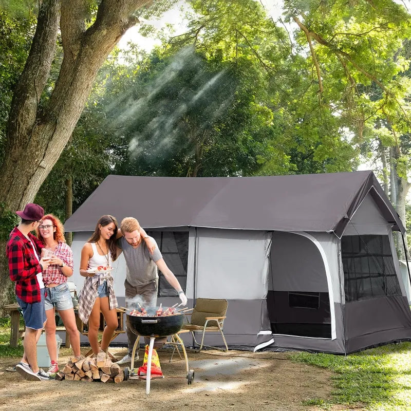 Outsunny Large Camping Tent with 10 Person Floorspace, Rain Cover & Br –  ShopEZ USA