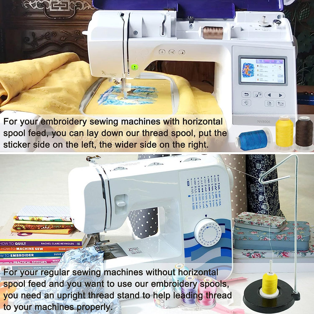 Brothread 40 Spools Colors Polyester Machine Embroidery Thread Kit 1000m