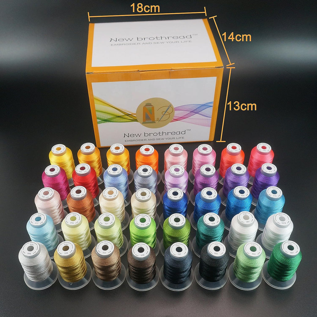 New brothread Single Huge Spool 5000M Each Polyester Embroidery Machine  Thread 40WT - Brother Colors + Variegated Colors