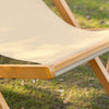 Outsunny Folding Patio Chaise Lounge Chair w/ 3-Position Adjustable Backrest Beige