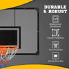 Soozier Wall Mounted Basketball Hoop with 45" x 29" Shatter Proof Backboard, Durable Rim and All-Weather Net for Indoor and Outdoor Use