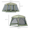 Outsunny 20 Person Camping Tent, Outdoor Tent with Door, Screen Room, Family Dome Tent for Hiking, Backpacking, Traveling, Easy Set Up, Cream